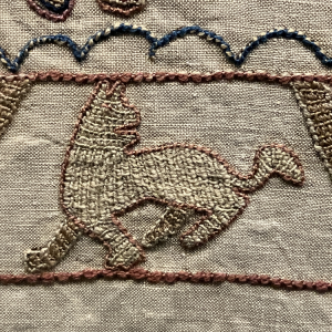 Embroidered cat.